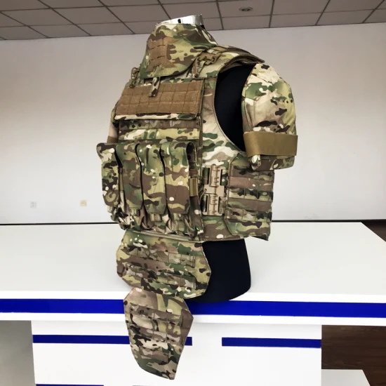 Factory Price Multicam Camouflage Army Tactical Quick Release Full Protect Large Size Nij Iiia IV Br3 Ballistic Br5 Bulletproof Vest for Military Swat Soldier